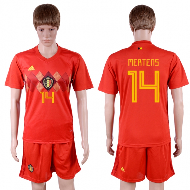 Belgium #14 Mertens Red Soccer Country Jersey